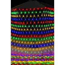 Ağ Led Işık 3x3 File Ağ Perde Led Işık Rgb Animasyonlu Eklemeli Örümcek Ağı Işığı Yılbaşı Süsü RGB