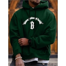 Altamira Unisex Fealress Baskılı Kapşonlu Oversize Sweatshirt 001