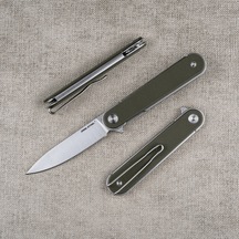 Real Steel Iris Flipper Mikarta Sap 12c27 Çelik Kamp Çakısı 8061ag Kum
