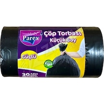 4 Adet Parex Güçlü Çöp Torbası Küçük Boy Siyah 30'lu