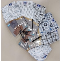 Berrak 1053 Erkek Desenli Boxer Şort 6 Adet 001