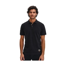 Arma Ar-ma Erkek Polo Yaka Tişört Baskisiz Basic Örme Kumaş Regular Fit %100 Pamuk 30/1 Çift Toplama Penye Pike Y31374358202 Siyah-s1