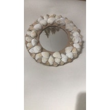 Deniz Kabuğu Ayna Ahşap