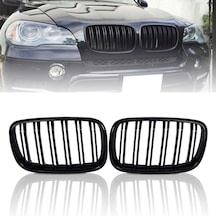 Bmw X6 E71 Çift Şeritli Ön Panjur Izgara 2006-2013 Arası Parlak S
