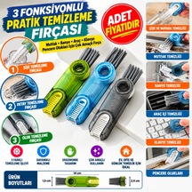 3 Fonksiyonlu Pratik Şişe Temizleme Fırçası Mutfak Banyo Araç İçin Çok Amaçlı Fırça Adet Fiyatıdır