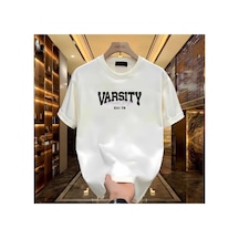 Tarzsokak Varsity Baskılı Beyaz Erkek