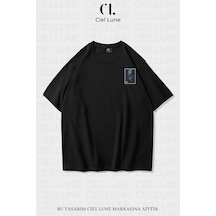 Nevermind Unisex Kadın Erkek Golden Ratio Baskılı Özel Tasarım Oversize T-s Siyah