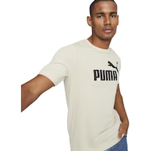 Puma Ess Logo Tee S Alpine Snow Erkek T-shirt-27225-beyaz