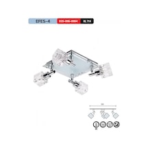 HOROZ EFES 4 G9 DUY KROM KRİSTAL AMPUL DAHİL Beyaz
