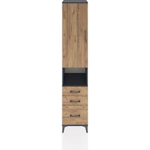 Hyperion Dolap 3 Raflı 3 Çekmeceli Tek Askılı 44x44x221 Antra... Antrasit
