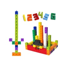Geçmeli Birim Küpler - Snap Cubes - Matematik Küpleri - Akıl Küpleri - 100 Parça - 2x2x2 Cm
