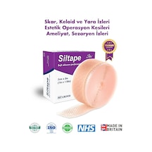 Advancis Medical UK Siltape Soft Silikon Yara İzi Dikiş İzi Sezaryen Yanık Estetik Bant 2 CM x 3 M