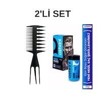 Profesyonel Çatal Şekil Tarağı & Ostwnt Profesyonel Saç Şekillendirici Pudra Wax 20gr Mavi