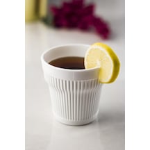 Akrilik Beyaz 6'lı Kısa Bardak & Su Meşrubat Kahve Yanı Bardağı 300 Ml Cam Değildir Çok Renkli