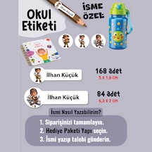 Okul Etiketi Kalem Defter Etiketi Minik Gezgin Özel İsim Yazılabilen Etiket - 252adet