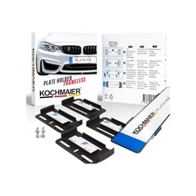 Plate-fix Çerçevesiz Takmatik Araç Plakalık Seti - Yeni Nesil Görünmez Plaka Altlığı, Gizli Plaka Sabitleme Aparatı 2 Adet - Set Ön Ve Arka