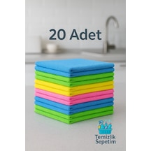 Mikrofiber Temizlik Bezi - 20 Adet - 40x40 Cm Yüksek Emicilik Renkli Çok Amaçlı Bez Diğer