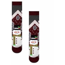 Noel Kardan Adam Ev Renkli Yılbaşı Havlu Çorap