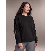 Lcw Curve Siyah Büyük Beden Kadın Sweatshirt Diğer