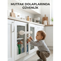 Çocuk Güvenlik Dolap Ve Çekmece Kilidi Güçlü Yapışkanlı Emniyet K Diğer