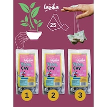 3'lü Set Avantajlı Yeşil Çay Seti- 3 25'li Pla Piramit Poşet, Doğal İçerikli Kaynağı, 2.5 Yaprak Çay