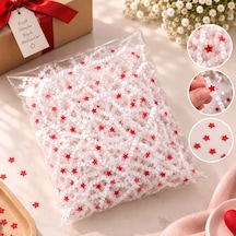Kırpık Kağıt Z Zigzag 250 Gram Beyaz Renk Kırmızı Yıldız Desenli Hediye Kutusu İçi Dolgu Kağıdı, Hediye Paketleme Ve Dekoratif Ambalaj Süsü 61317384