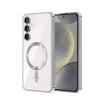 Samsung Galaxy Uyumlu S23 Plus Kılıf Kross Magneticsafe Kapak - Gümüş Bz8683140481643