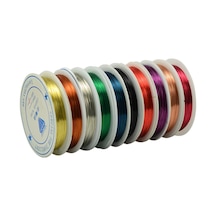 10 Adet. Alüminyum Tel. 1 Mm Kalınlık. 10 Farklı Renk. Metal Tel N11.24001