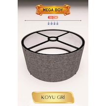 Koyu Gri Lambader Başlığı 35 Cm Mega Boy 70cm-gold-aplik
