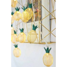Mobgift Şerit Led Işıklı Örgü Tel Ananas 2 Metre 10’Lu (Gold)
