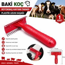 Büyük Baş Hayvan Tarağı Plastik Saplı Sağlam Renkli Kaşağı 1adet Gönderilir