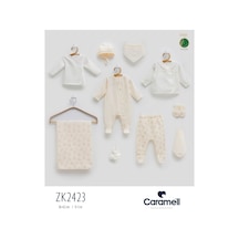 Caramell My Baby Kumsal Müslin Tulumlu 10 Lu Hastane Cıkısı 2423 Bej Bej