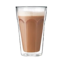 Leggno Vetro Çift Camlı Meşrubat Bardak 450 Ml 2'li Renkli