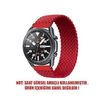 Garmin Venu 3 İçin Kordon, Large Size, 165mm Braided Solo Loop Band Venu 3 İle Uyumlu Kordon - Kırmızı Çok Renkli