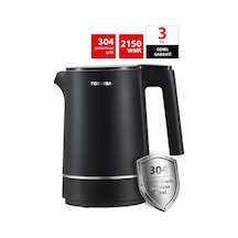 Toshiba Cool Touch KT-15PS1WCIS K Gizli Rezistanslı 1.5 L Siyah Su Isıtıcı Kettle