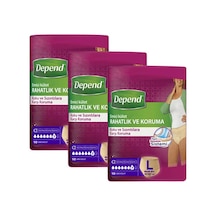 Depend Emici Külot Kadın Hasta Bezi L 3 x 10'lu