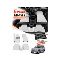 Mitsubishi Pajero 2006-2021 Uyumlu Eva Oto Paspas Metal Topukluklu Havuzlu Beyaz