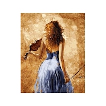 Keman Ve Aşk 2 Sayılarla Boyama Seti - Çerçeveli, 40x50cm