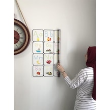 Türkçe Alfabe Tablosu Alfabe Harfleri Kağıt Tahta Ilkokul Eğitim Yazı Tahtası Kalem 105x70 Cm Genel