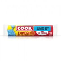 Cook Ekonomik Jumbo Boy Çöp Torbası 80 X 110 Cm 10 Lu Rulo