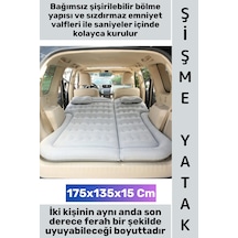 Yatak Ergonomik Konforlu Panelvan Minibüs Kamp Piknik Outdoor Plaj Uzun Yol Seyahat Ekstra Dolgun H Gri