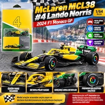 Ers- 1/64 Mclaren Mcl38 4 Lando Norris 2024 F1 Monaco Gp Çok Renkli