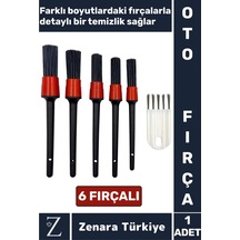 Dayanıklı Oto Araç Klima Koltuk Islak Kuru Kullanım Derin Temizlik Detaylı Temizlik Fırçası 6'lı Set