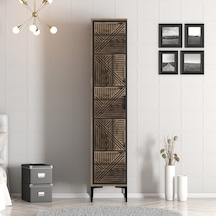 Variant Kumsal 1 Kapılı P Gardrop - Ceviz / Antrasit