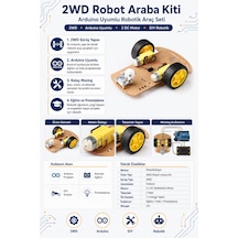 2wd Robot Araba Kiti Arduino Uyumlu Robotik Araç Seti
