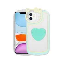 Apple Uyumlu iPhone 11 Kılıf Kedi Figürlü Pop Soketli Kapak