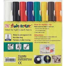 Zig Fabricolor Örtücü Tekstil Kumaş Boyama Kalemi 8 Renk Set