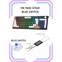 Mkp98-10 Farklı Rainbow-mekanik Gaming Klavye-siyah Blue Swıch Abb Kombinasyon