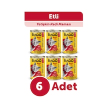 Bado Yetişkin Yaş Kedi Maması Etli 400gr 6lı