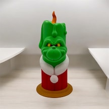 Yeni Yıl Grinch Led Mumlu Yılbaşı Aksesuarı 1 Adet
